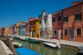 Painted houses and boats Royalty Free Stock Photo