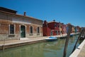 Painted houses and boats Royalty Free Stock Photo