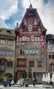 Painted houses on main square at medieval town Stein Am Rhein. Schaffhausen canton. Switzerland