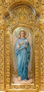 Painted icon of the Archangel Gabriel for iconostasis of the Orthodox Church Royalty Free Stock Photo