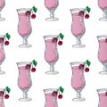 Painted illustration with drinks Royalty Free Stock Photo