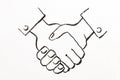 Painted illustration of handshake Royalty Free Stock Photo