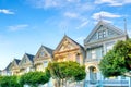 Painted Ladies on Alamo Square in San Francisco , California, USA Royalty Free Stock Photo