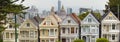 Painted Ladies Row Houses by Alamo Square Royalty Free Stock Photo