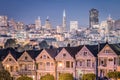 The Painted Ladies - San Francisco Skyline Royalty Free Stock Photo