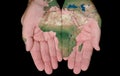 Painted Map Of Africa In Our Hands