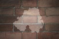 Map of northern ireland on a old brick wall Royalty Free Stock Photo