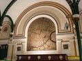 Painted maps on the inside of Ho Chi Minh City Post Office, also known as the Saigon Central Post Office, Vietnam