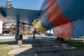 Painted mig 21 airplane in Ostrava Vitkovice museum