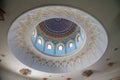 Painted mosaic dome of the interior of the Khast Imam mosque. Tashkent. Uzbekistan. Apr 29, 2019