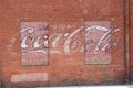 Painted mural advertising on red brick wall, Keene, New Hampshir