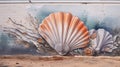 Seashell Wall: Australian Landscape Inspired Street Art Mural