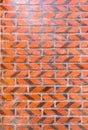 Painted on orange brick texture background,Outdoor street wall Royalty Free Stock Photo