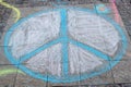 painted peace sign