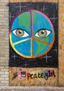 Painted plywood mural in Deep Ellum, Dallas, during the George Floyd protests.