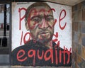 Painted plywood mural in Deep Ellum, Dallas, during the George Floyd protests.