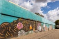 Painted public mural in Tempe, Arizona, Phoenix