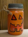 Painted Pumpkin Jar - Vintage Craft