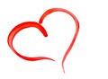 Painted red heart Royalty Free Stock Photo