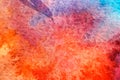 Painted red universe watercolor Royalty Free Stock Photo