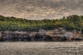 The Painted Rocks National Lakeshore in Upper Michigan has a wide variety of Attractions Royalty Free Stock Photo