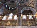 Painted roof of the Blue Mosque of Sultan Ahmet Camii in Istanbul, Turkey