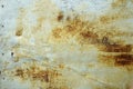 Painted rusty metal background. White and rusty background