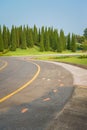 Painted sign on asphalt for pedestrian lane Royalty Free Stock Photo