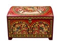 Painted small chest - Russian folk arts and crafts, Arkhangelsk region,