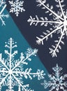 Painted snowflakes on duotone background drawing palette.