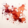 Painted Spatter on White Background with Grunge Elements