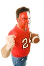 Painted Sports Fan Aggressive Royalty Free Stock Photo