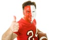 Painted Sports Fan Thumbsup Royalty Free Stock Photo