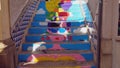 Painted Stairs at the Agueda Umbrella Festival