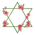 Painted Star of David. Preparing for the holiday Royalty Free Stock Photo