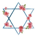 Painted Star of David. Preparing for the holiday Royalty Free Stock Photo