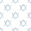 Painted Star of David. Preparing for the holiday Royalty Free Stock Photo