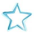 Painted star illustration Royalty Free Stock Photo