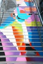 Painted steps in Docklands, Victoria.
