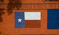 Painted Texas Flag on Brick Wall Royalty Free Stock Photo