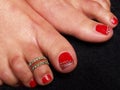 Painted Toe Nails Royalty Free Stock Photo