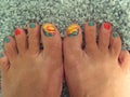 Painted toes Royalty Free Stock Photo