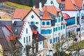 Painted traditional bavarian houses near Neuschwanstein in german alps in Bavaria Royalty Free Stock Photo