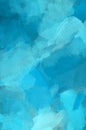 Turquoise blue abstract handpainted background with scratches and brush strokes