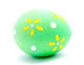 Painted turquoise easter egg isolated Royalty Free Stock Photo