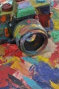 Painted Vintage Film Camera