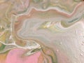 Painted wall. Acrylic pouring painting, stone. Vintage abstract pattern with pink fluid art background. Poster design modern Royalty Free Stock Photo