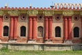 Painted wall. Navlakha Palace built between 1884-1929. Rajnagar, Bihar,