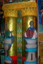 Painted walls in Almas Monastery, Moldavia