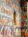 Painted walls. Sucevita Monastery, Moldavia, Romania